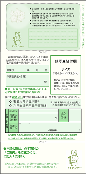 通知カード裏（図1-2）