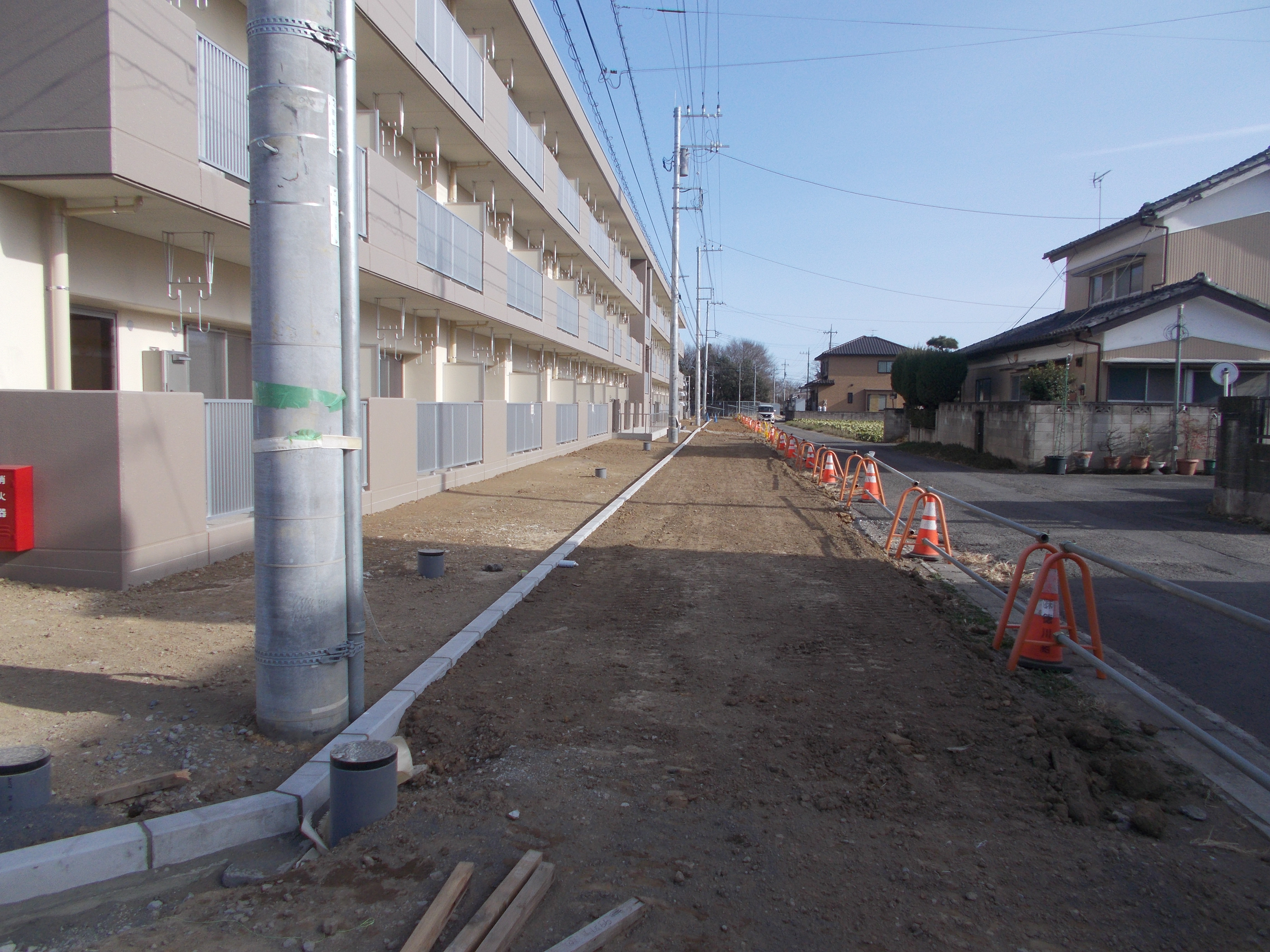 地先境界ブロック設置1