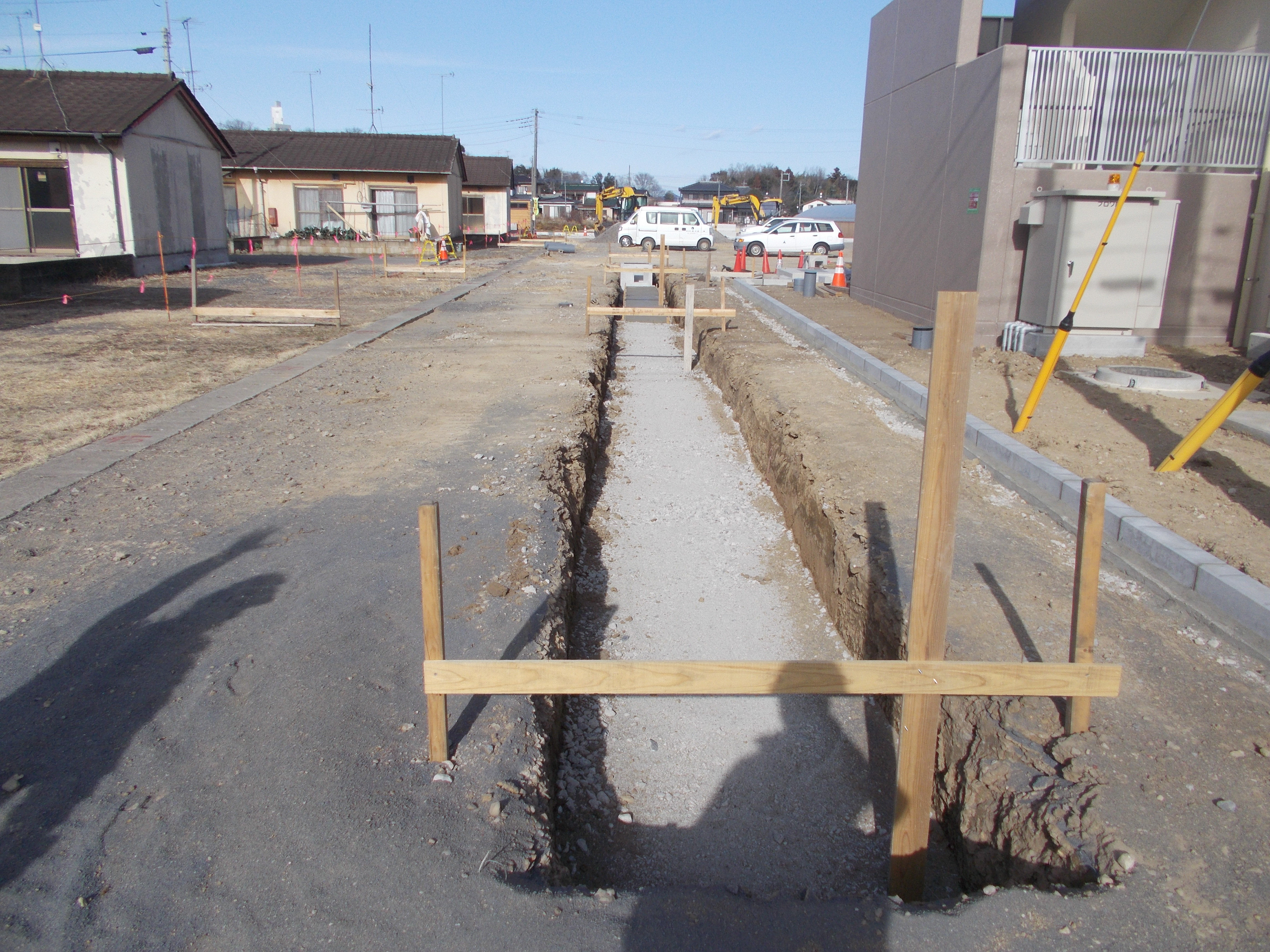 地先境界ブロック設置2