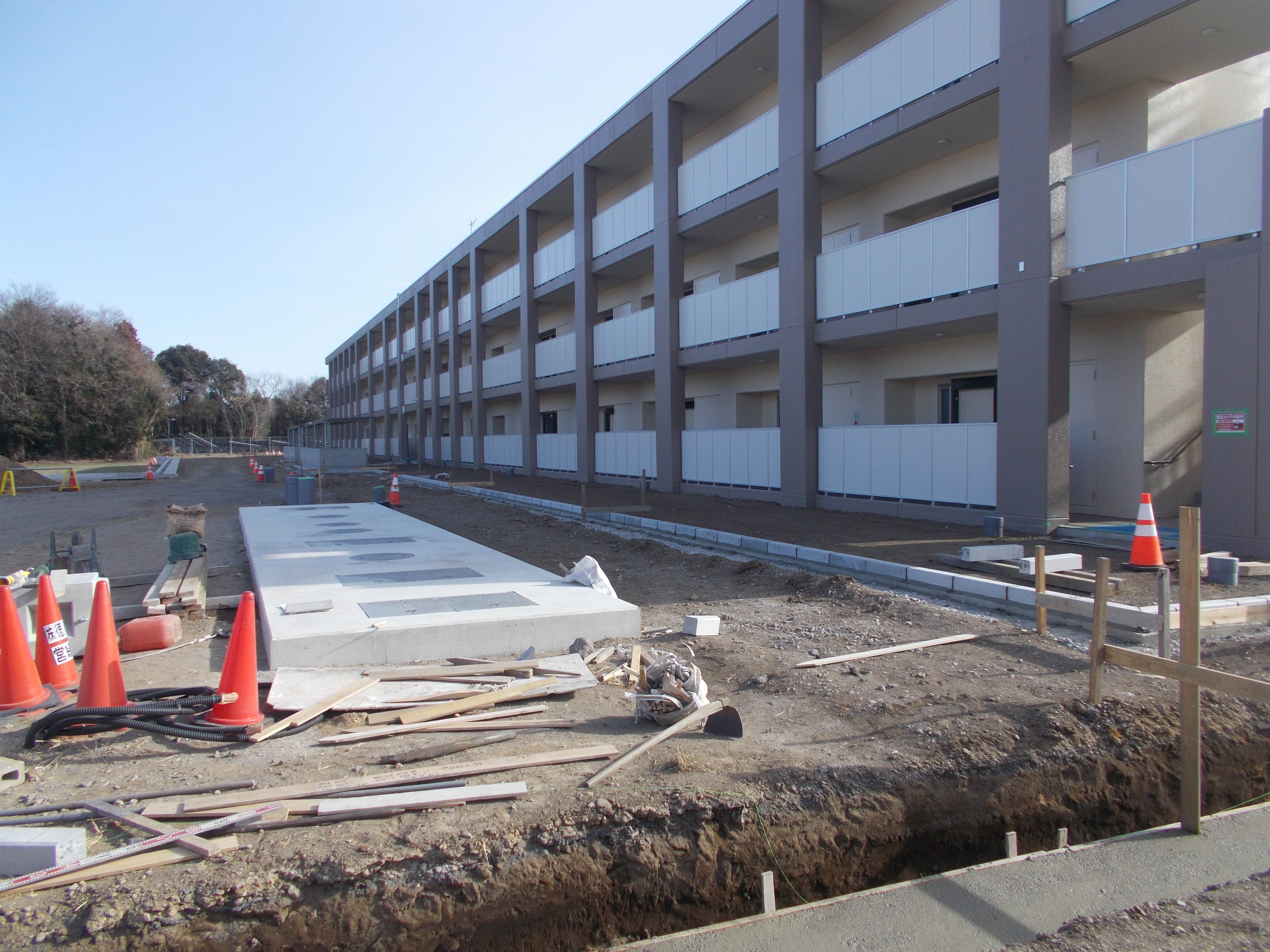 地先境界ブロック設置3