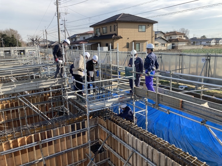 太田土木事務所による特定工程（基礎配筋工事）検査1
