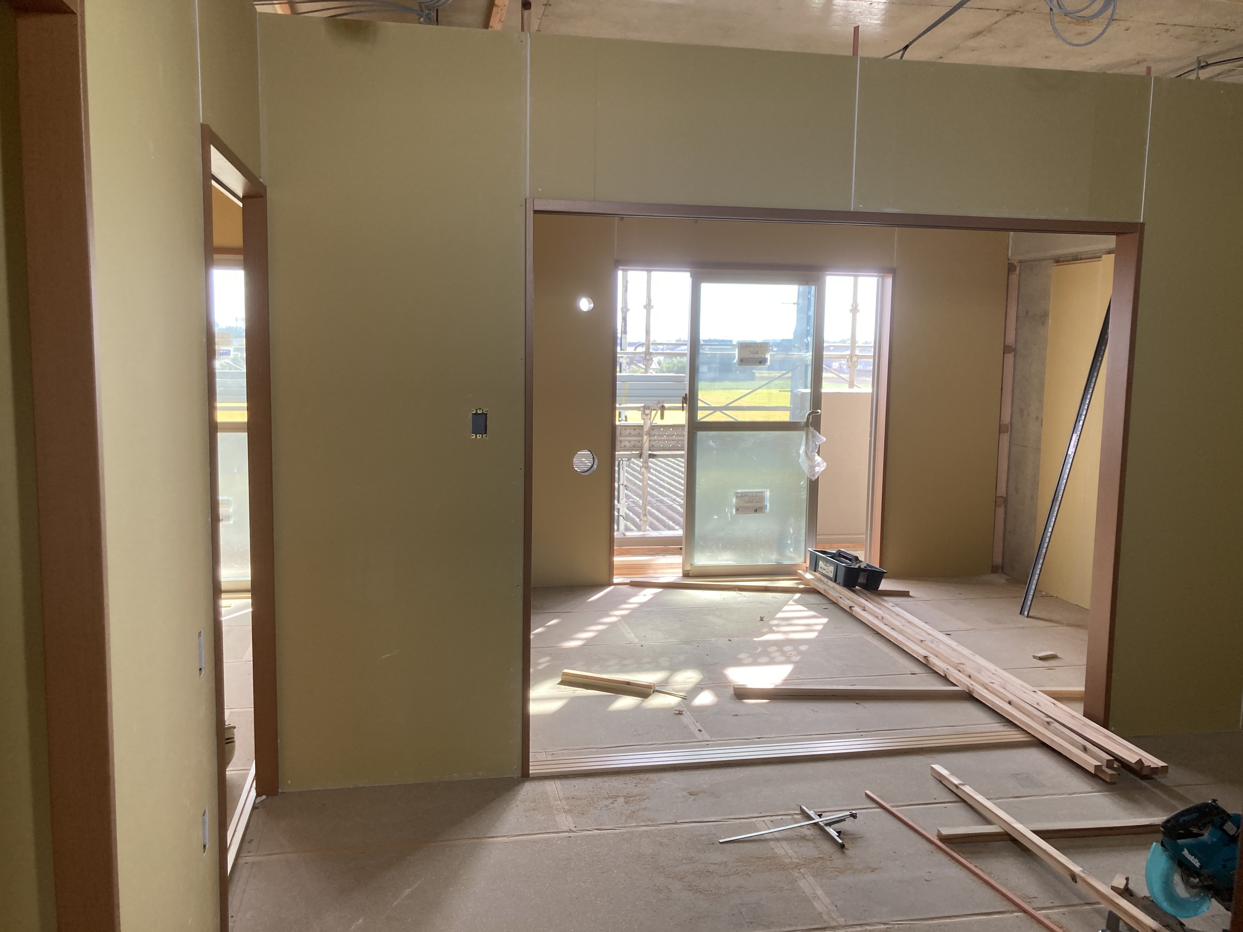 部屋の施工状況3DK(10月時点)3