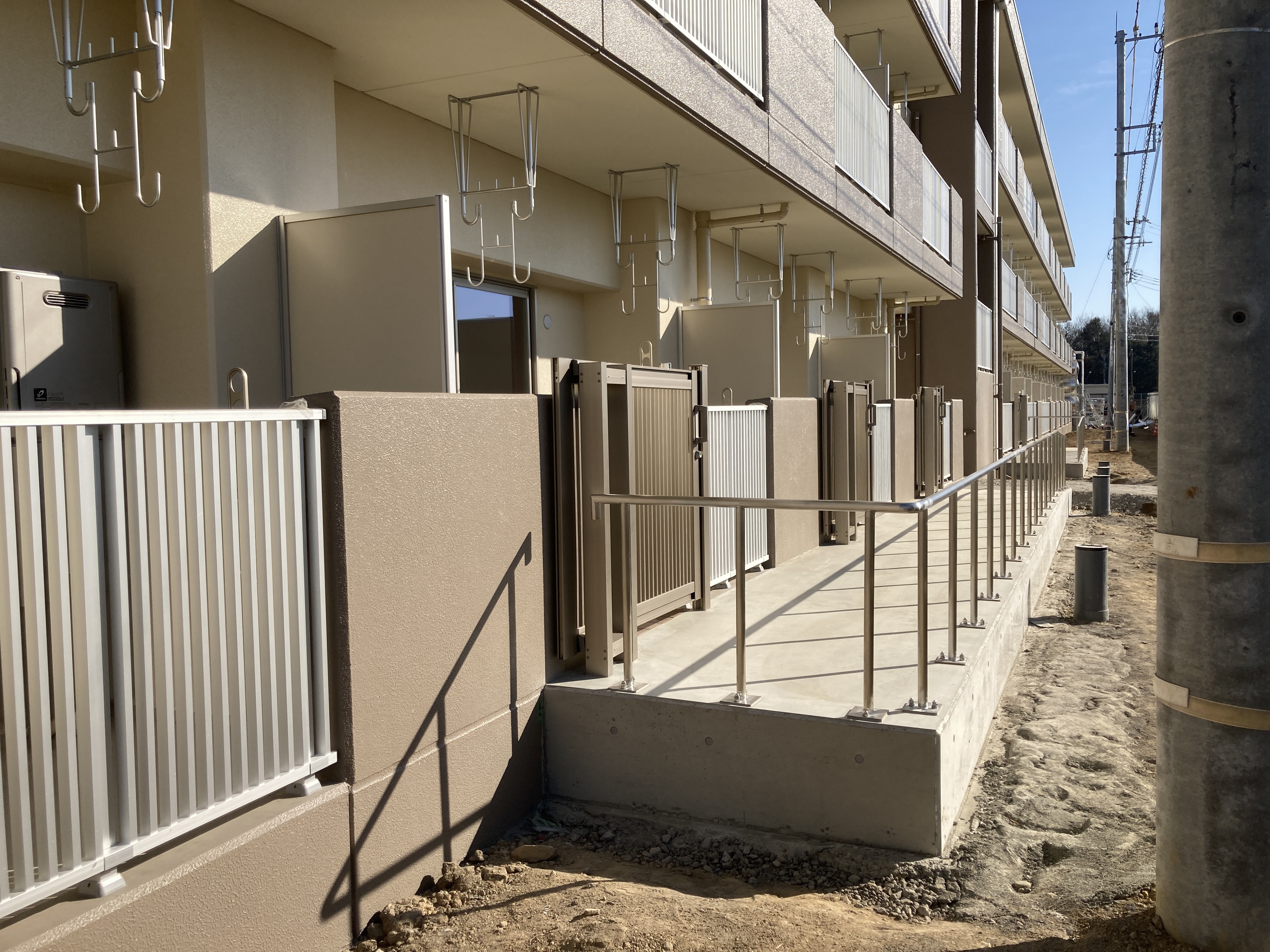 ベランダ施工状況1DKBF1