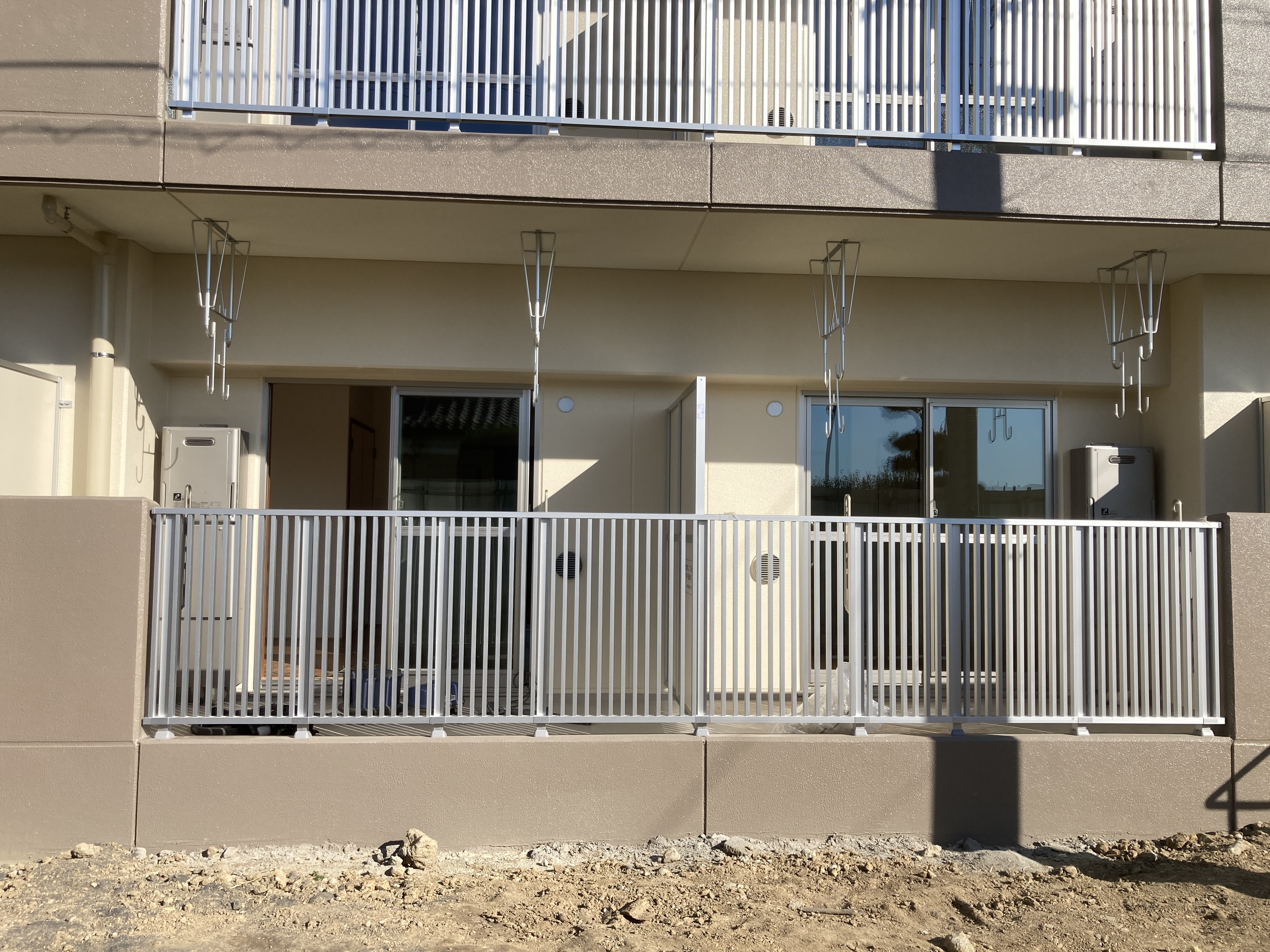 ベランダ施工状況1K1