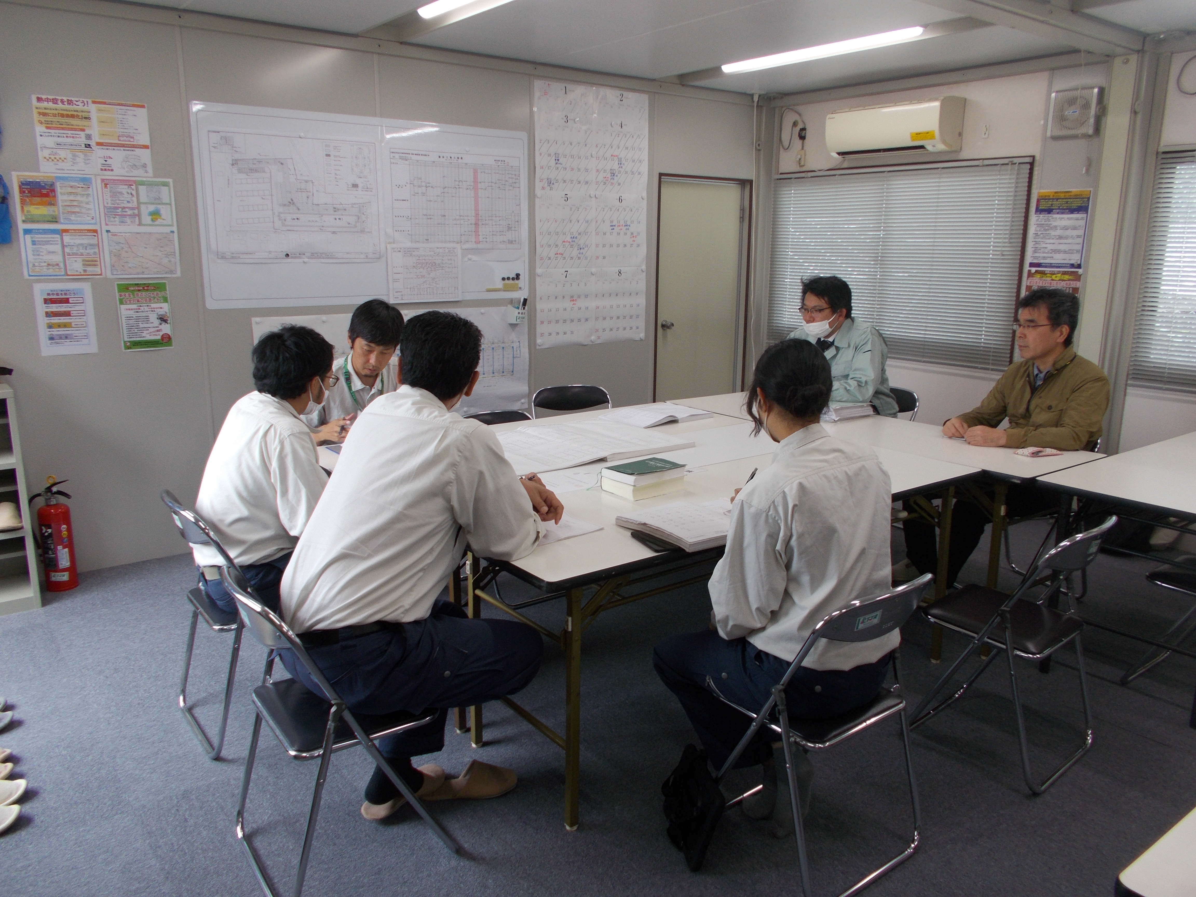 太田土木事務所による特定工程（R階スラブ配筋工事）検査1